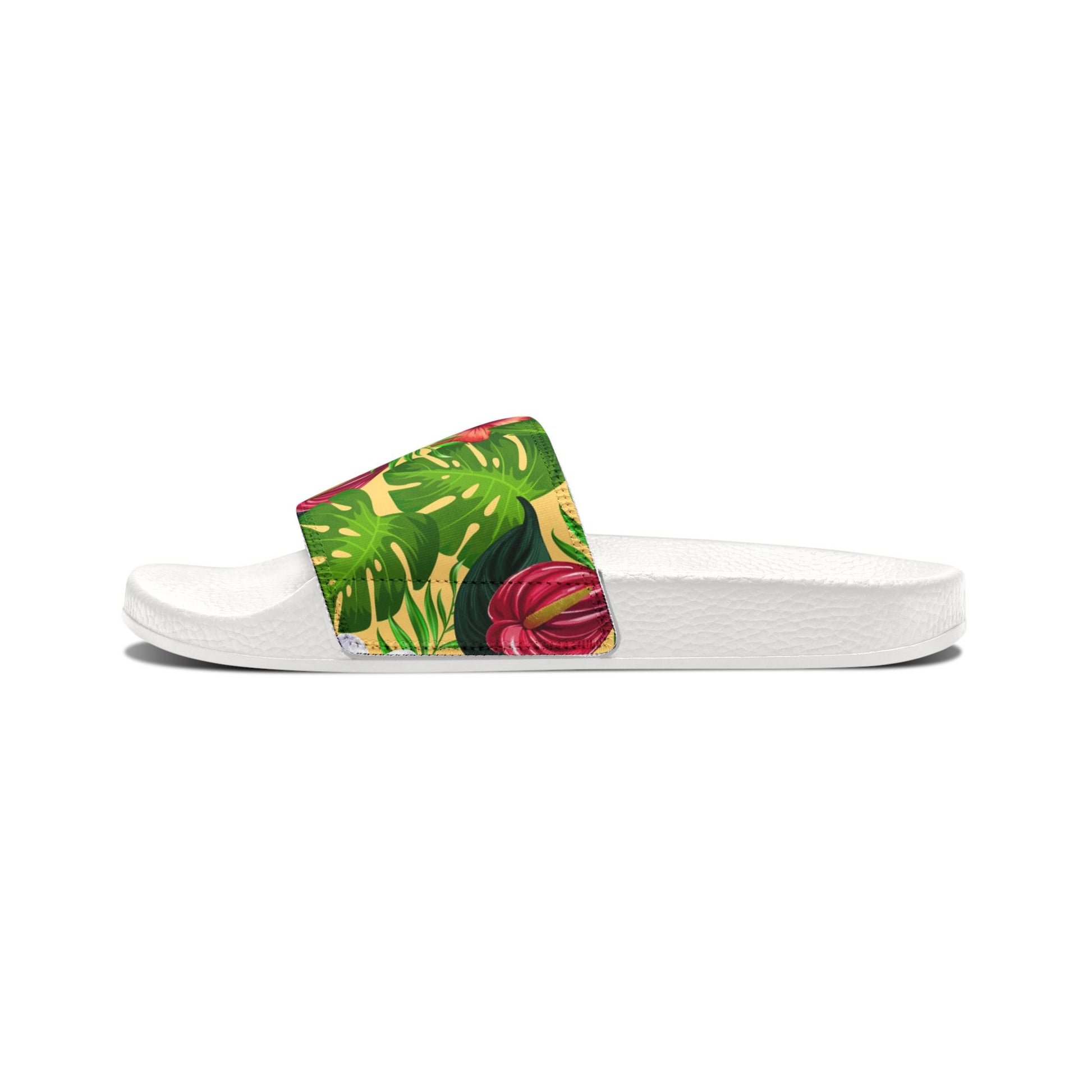 "Jungle Odyssey Hues: Golden Sun"  Men's Beach Sandals - Island Vibes For Life