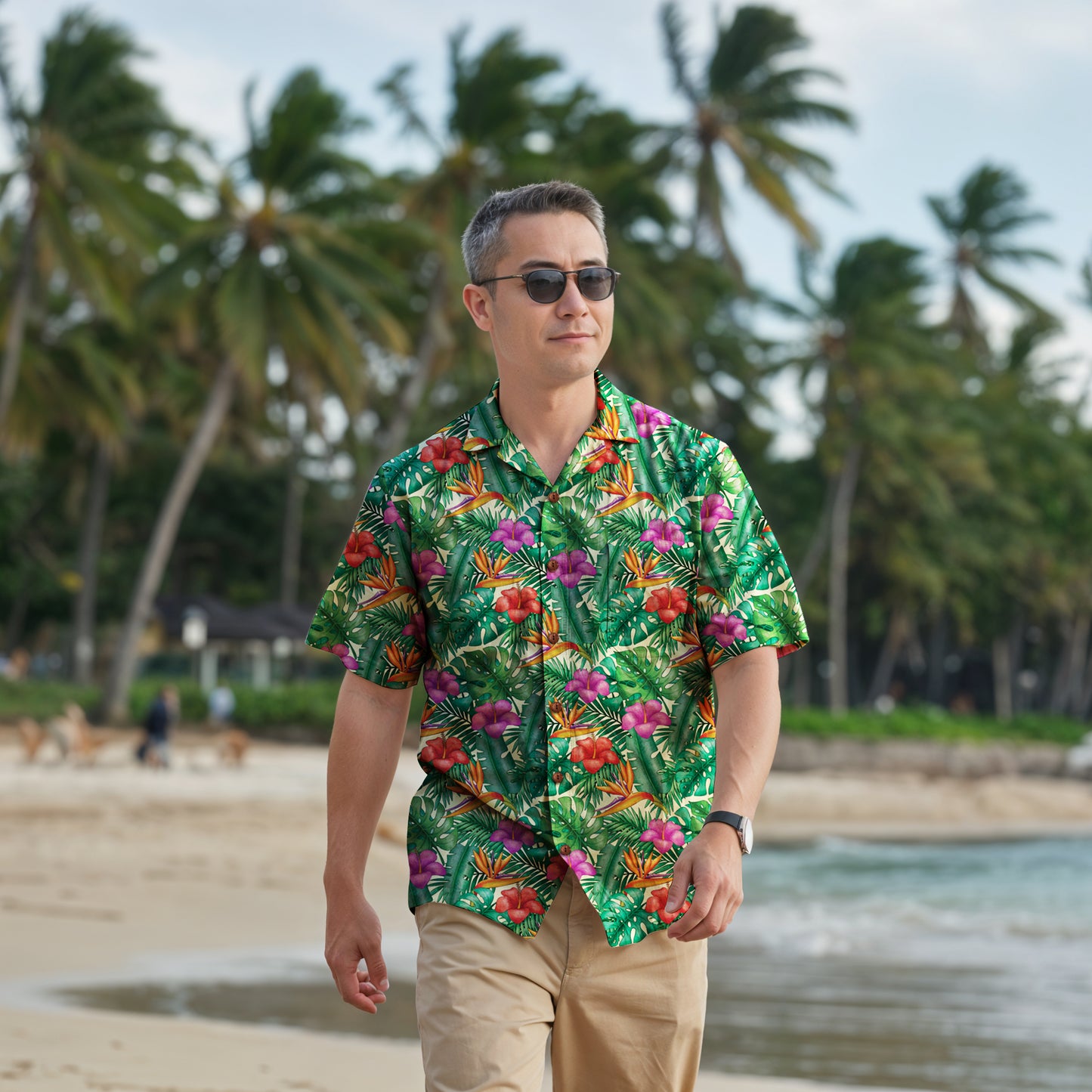 "Bird of Paradise Delight" Hawaiian Shirt - 100% Cotton