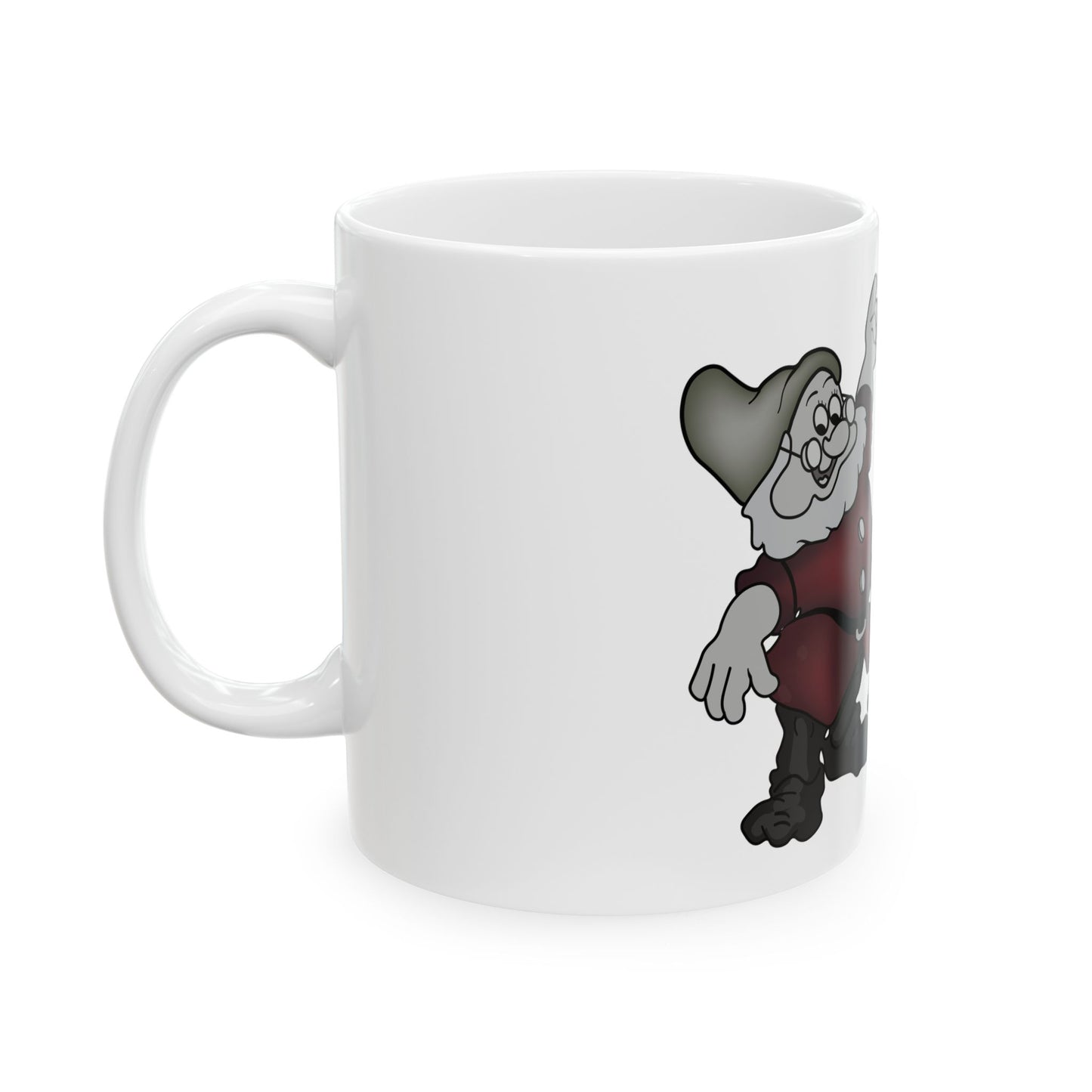 Classic ceramic mug featuring detailed B-29 nose art imagery, ideal for collectors and history buffs, comes in 11oz and 15oz sizes.