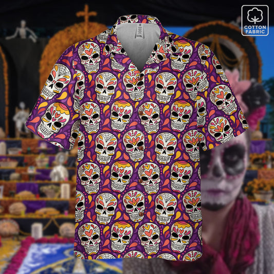 “Corazones Eternos” Día de Muertos Cotton Celebration Shirt