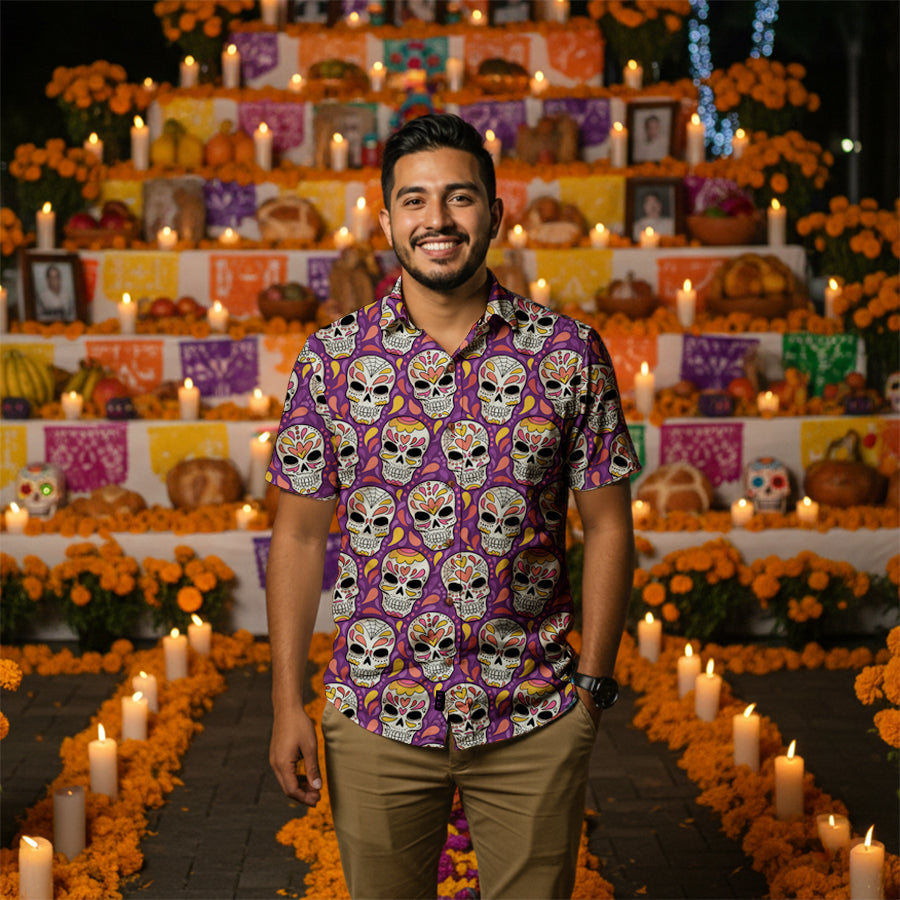 “Corazones Eternos” Día de Muertos Cotton Celebration Shirt