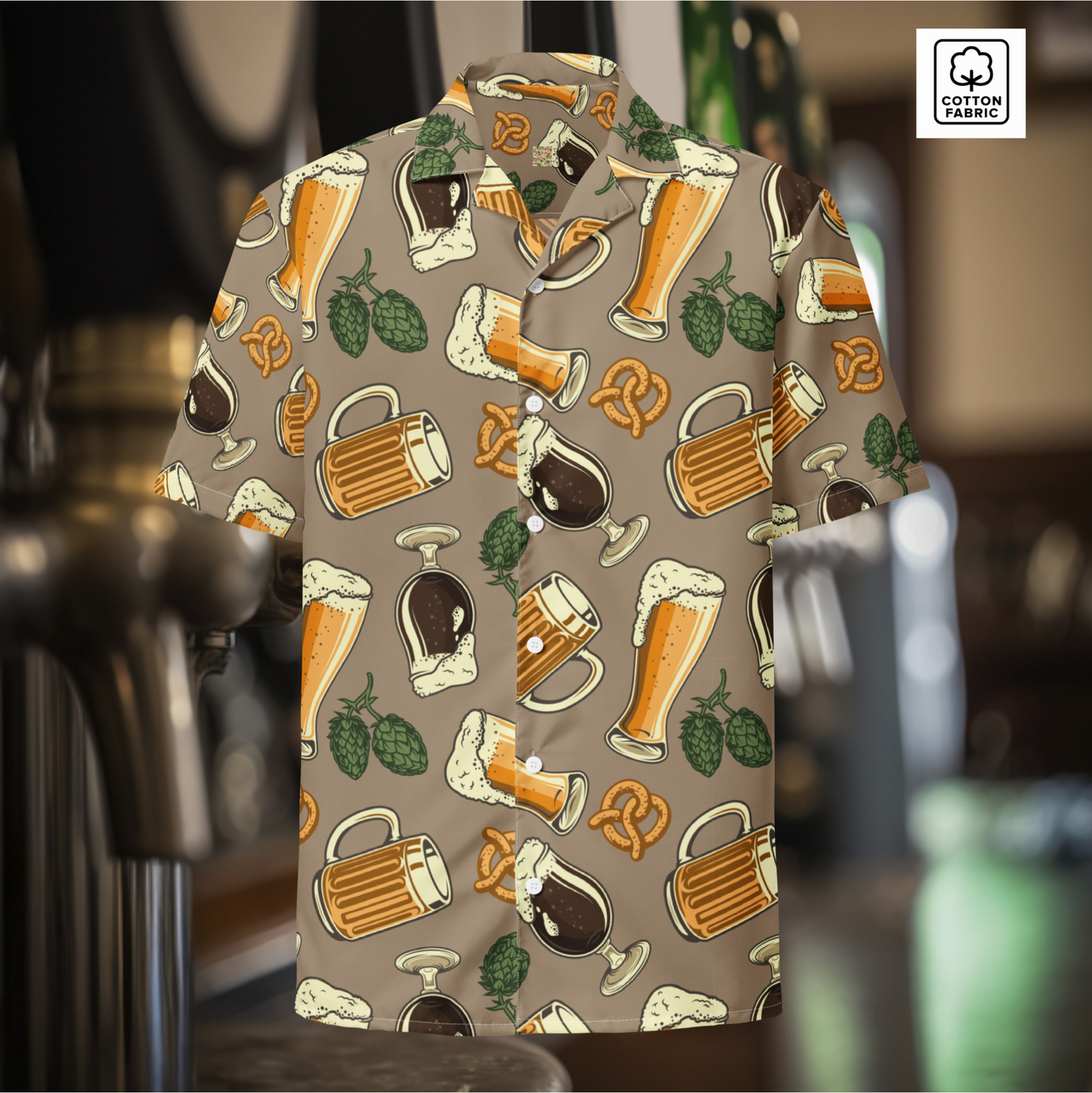 "Party Pints" Hawaiian Shirt. Cotton - Island Vibes For Life
