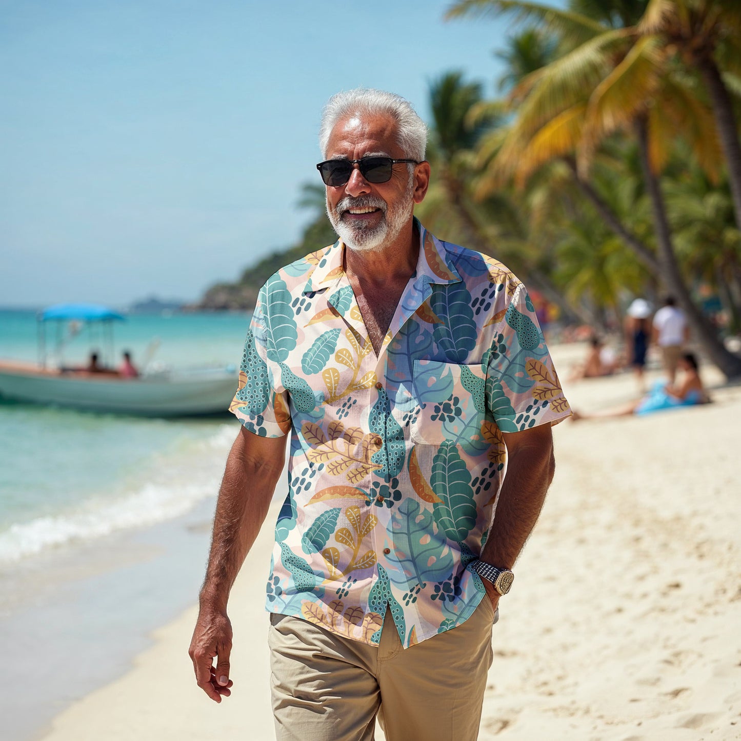 "Earthy Tropics Reverie" Hawaiian Shirt - 100% Cotton