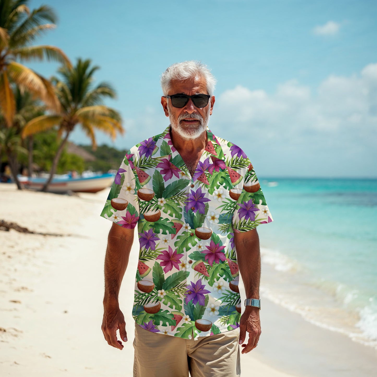 "Exotic Fruit Blossom" Hawaiian Shirt - 100% Cotton