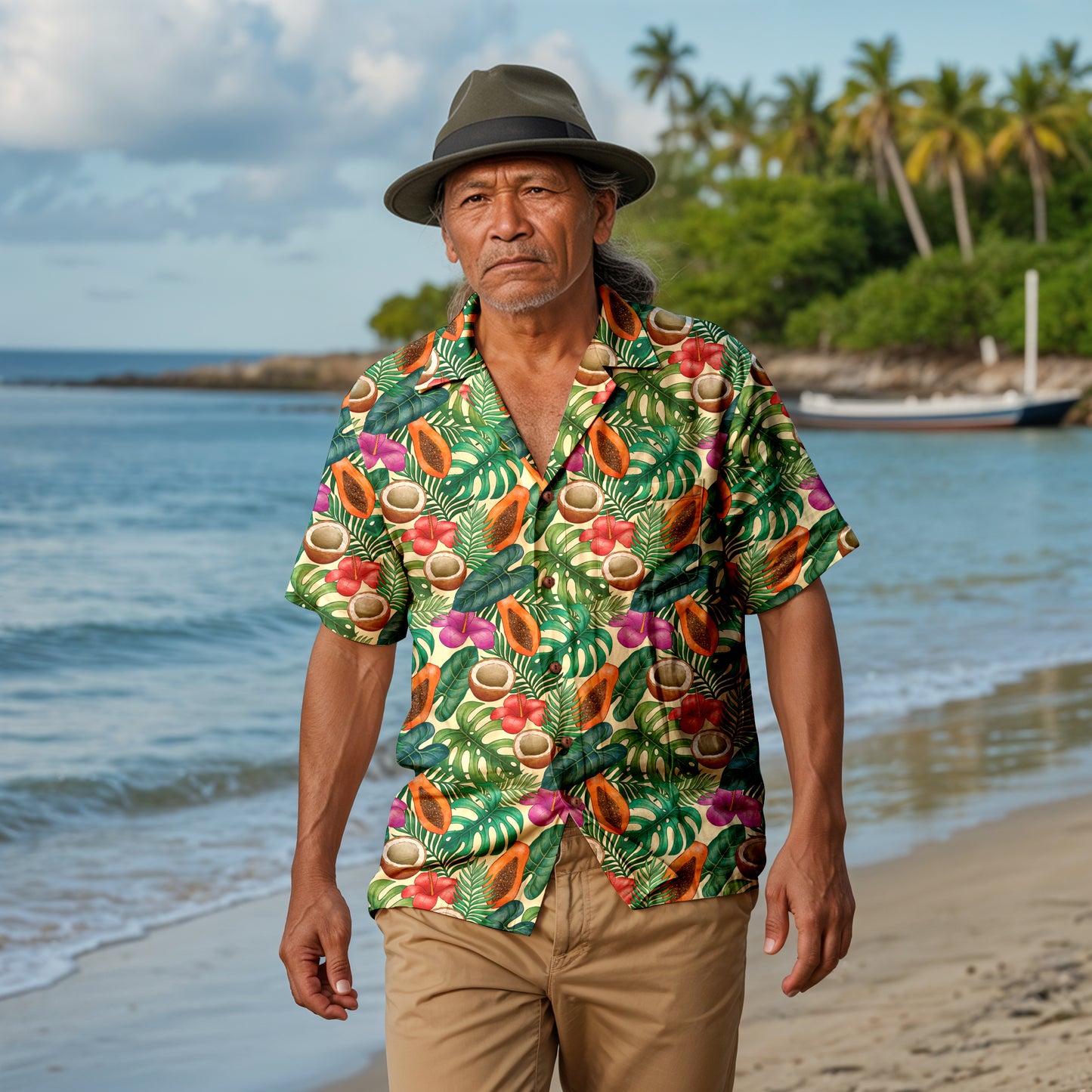 "Island Extravaganza" Hawaiian Shirt - 100% Cotton