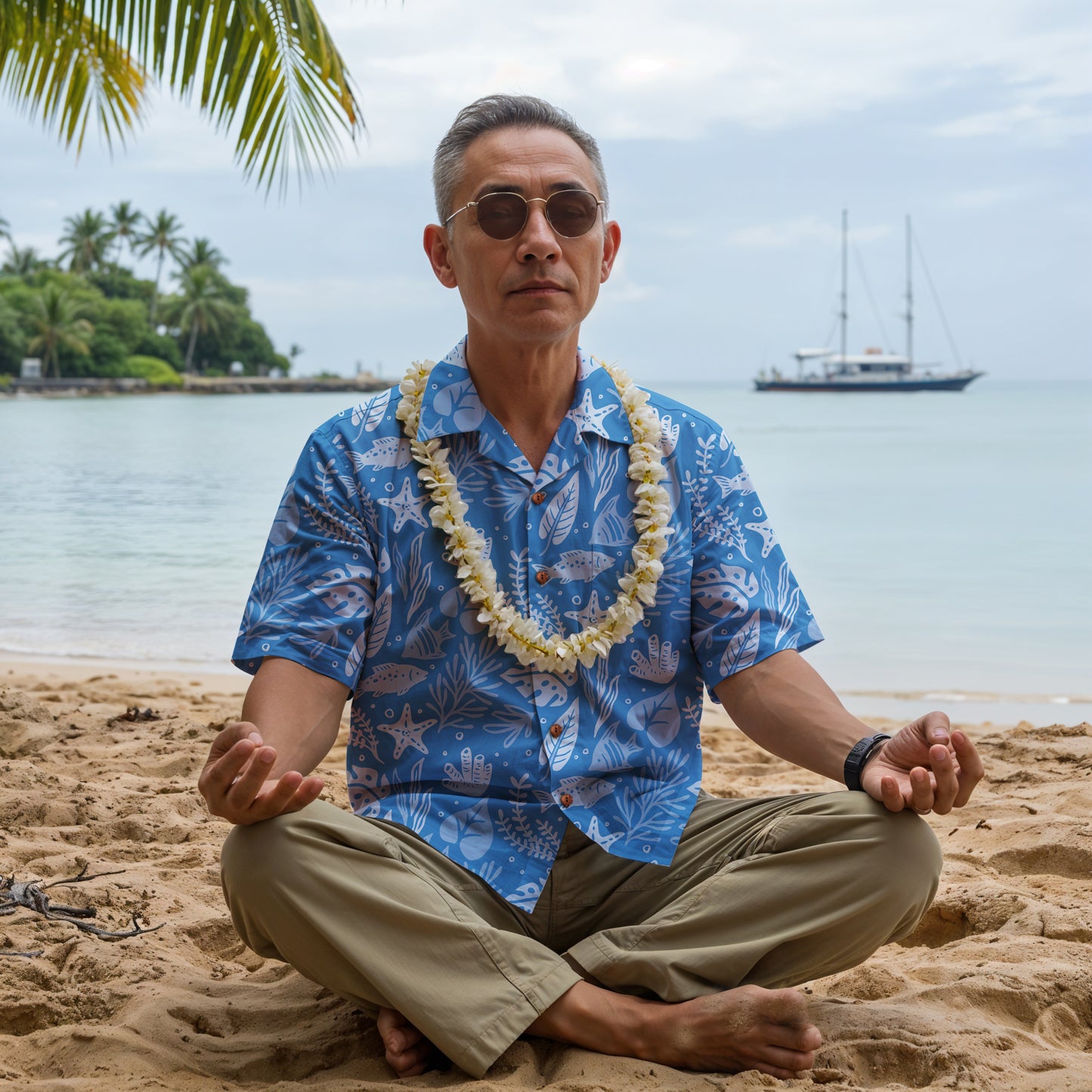 "Marine Marvels" Hawaiian Shirt - 100% Cotton