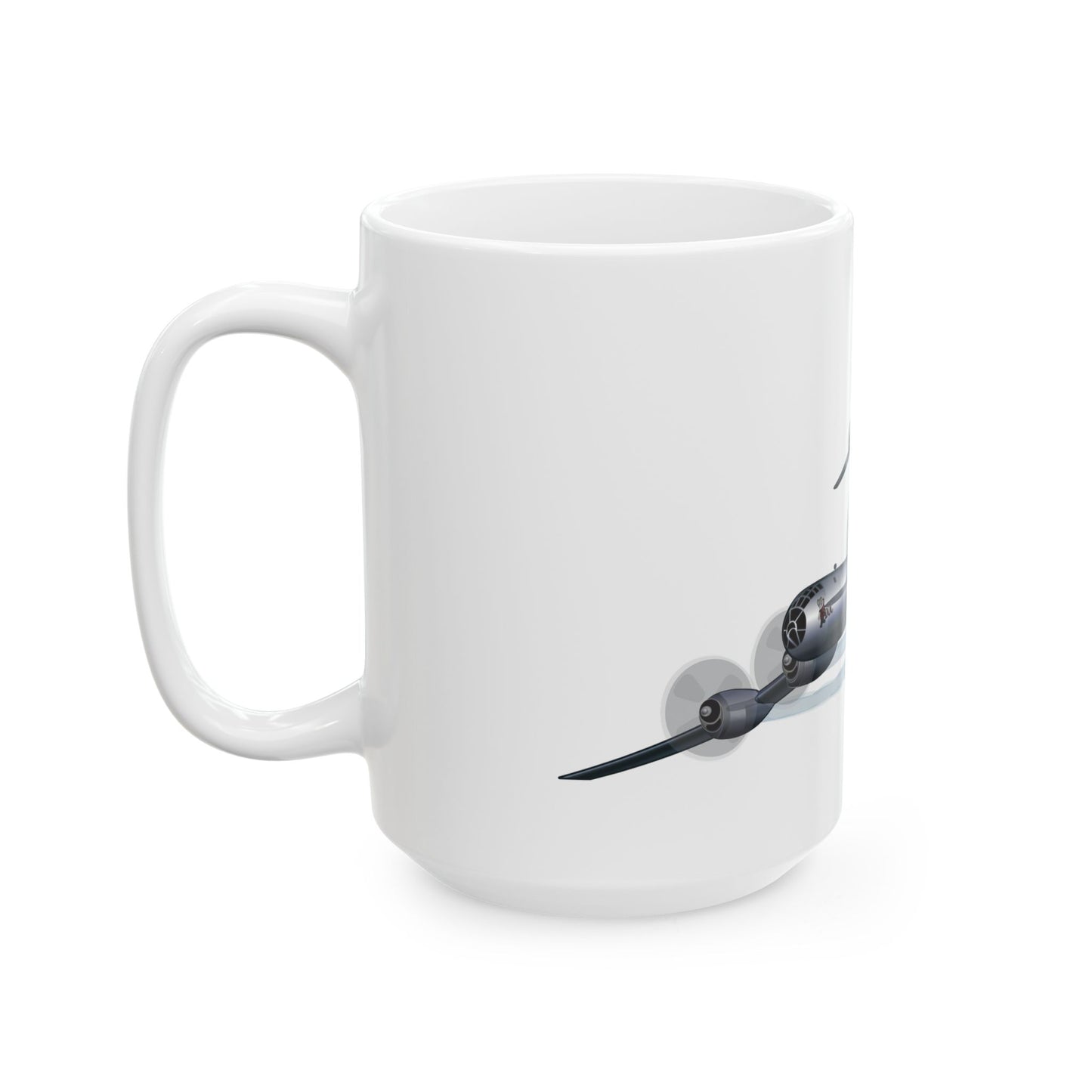Playful Doc and Fifi ceramic mug with a charming design, available in 11oz and 15oz sizes, perfect for animal lovers and collectors.