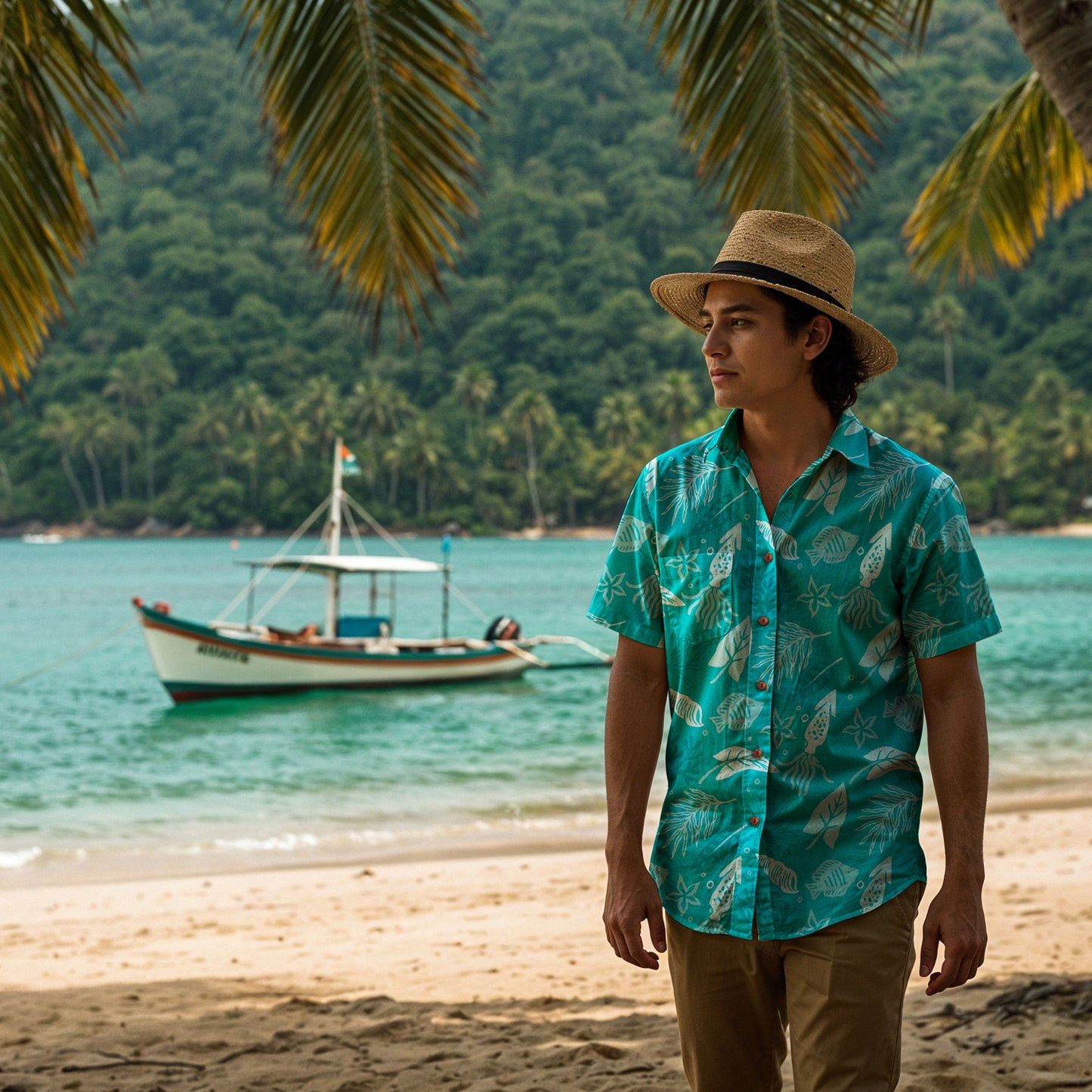 "Seaside Serenade" Hawaiian Shirt - 100% Cotton