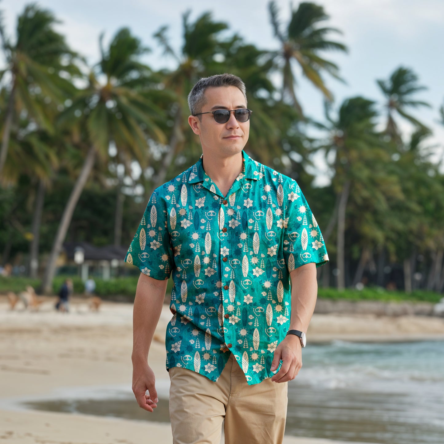 "Surf's Up! Dive Down!" Hawaiian Shirt - 100% Cotton