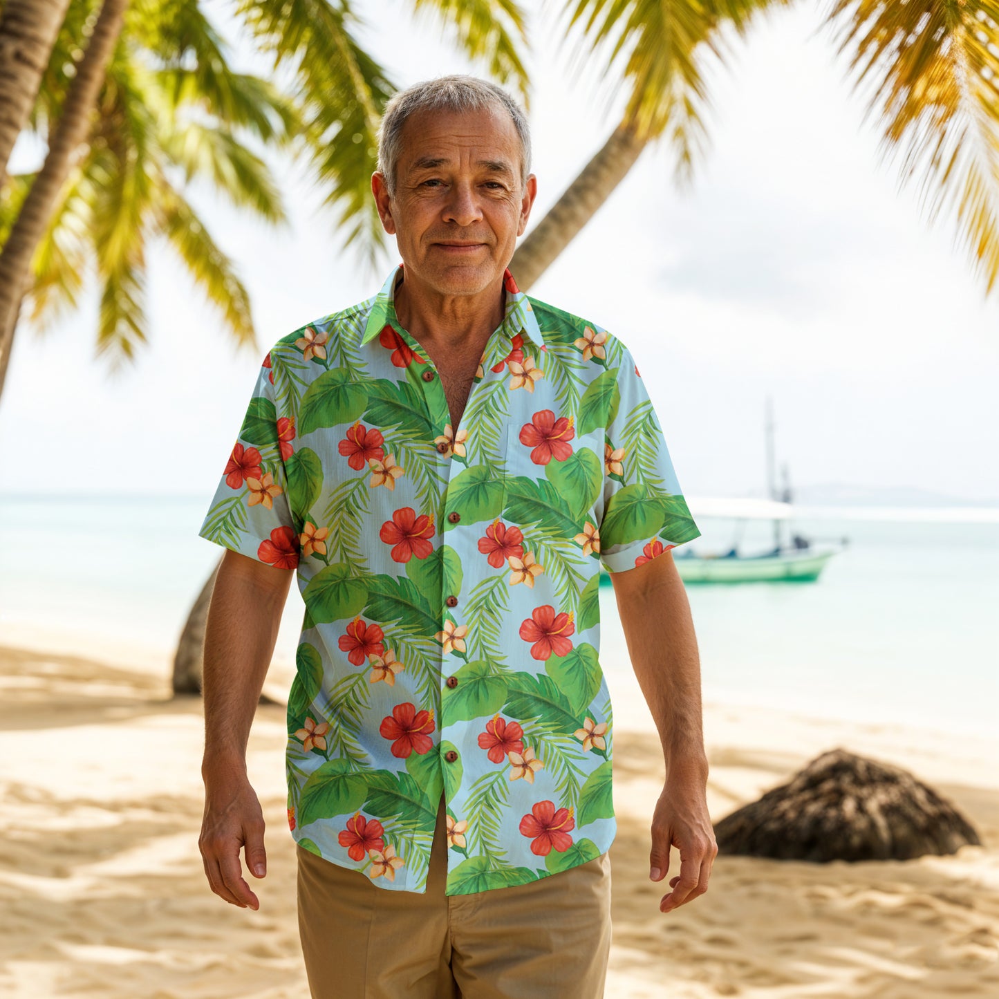 "Tropical Dreamscapes" Hawaiian Shirt - 100% Cotton