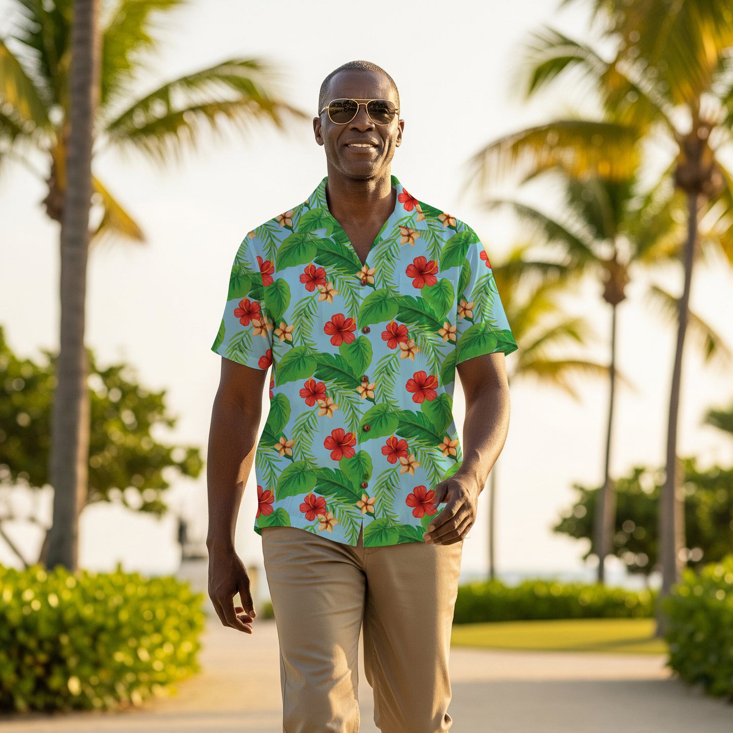 "Tropical Dreamscapes" Hawaiian Shirt - 100% Cotton