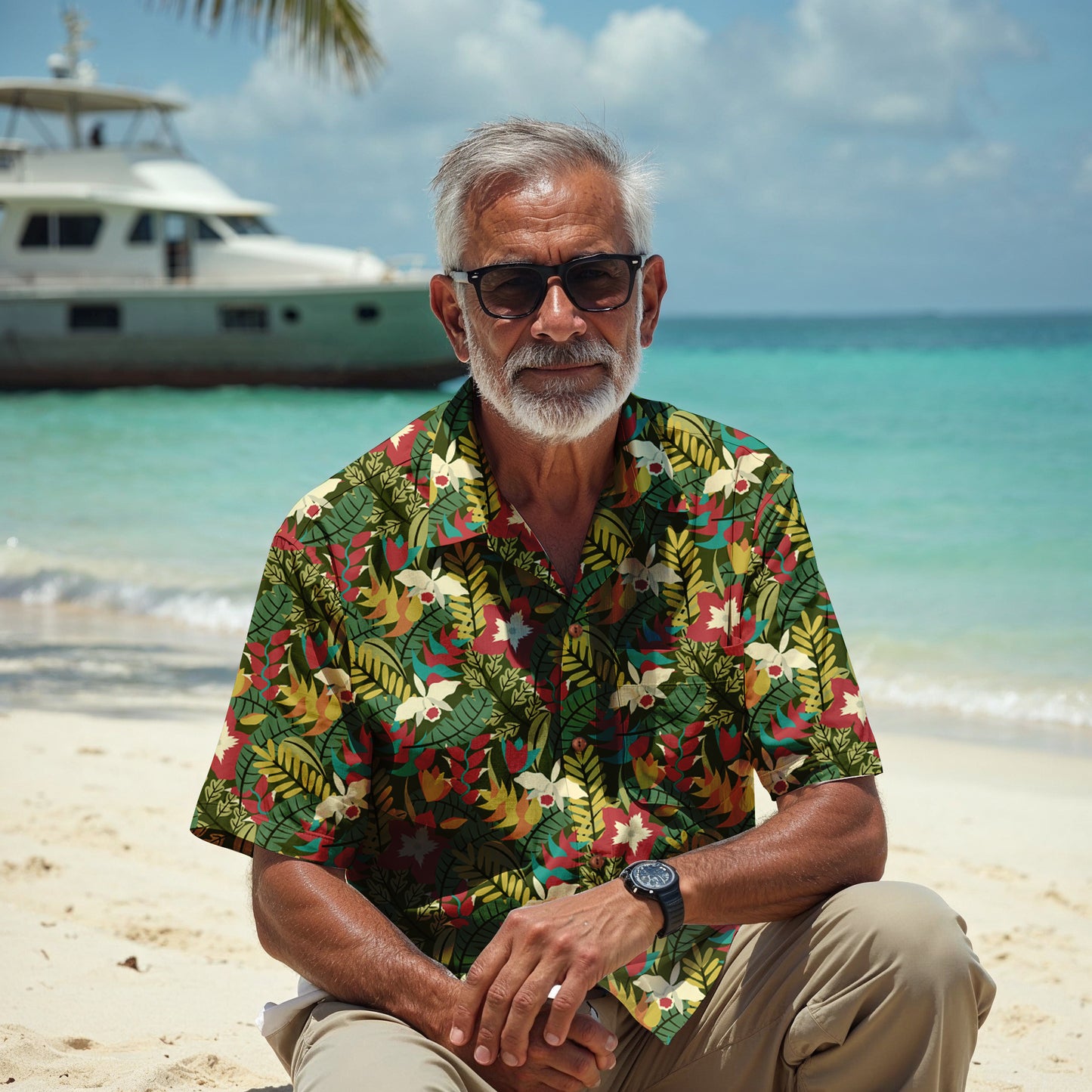 "Verde Vista" Hawaiian Shirt - 100% Cotton