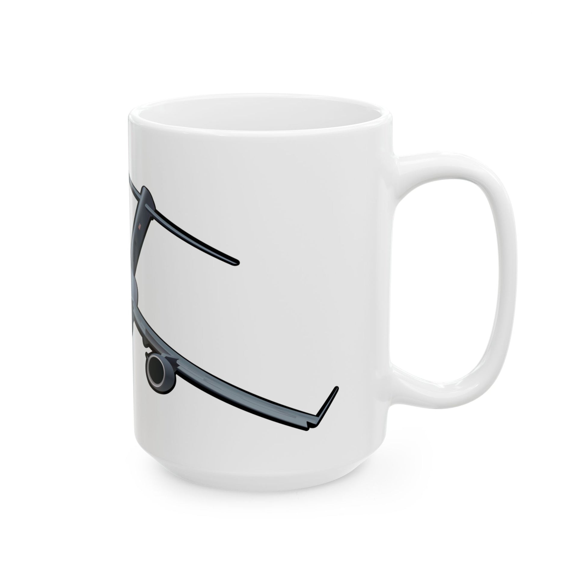 High-quality ceramic mug with C-17 Globemaster III artwork, available in two sizes for collectors and veterans.