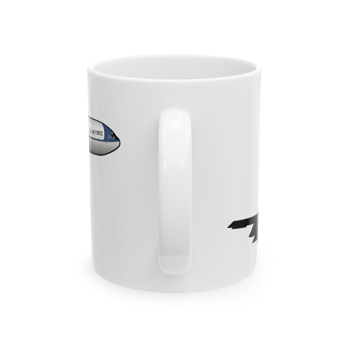 KC-10 Extender-themed ceramic mug, available in 11oz and 15oz sizes, a stylish addition to any aviation lover's collection.