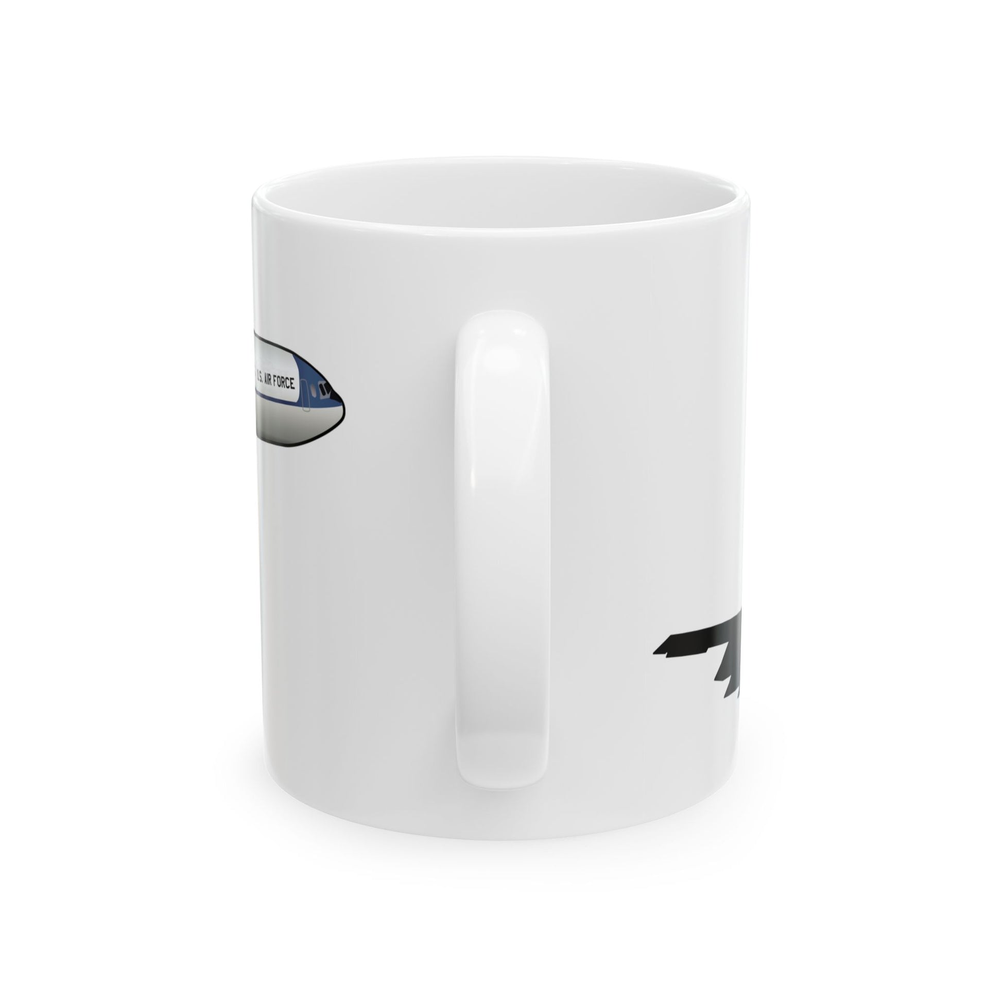 KC-10 Extender-themed ceramic mug, available in 11oz and 15oz sizes, a stylish addition to any aviation lover's collection.