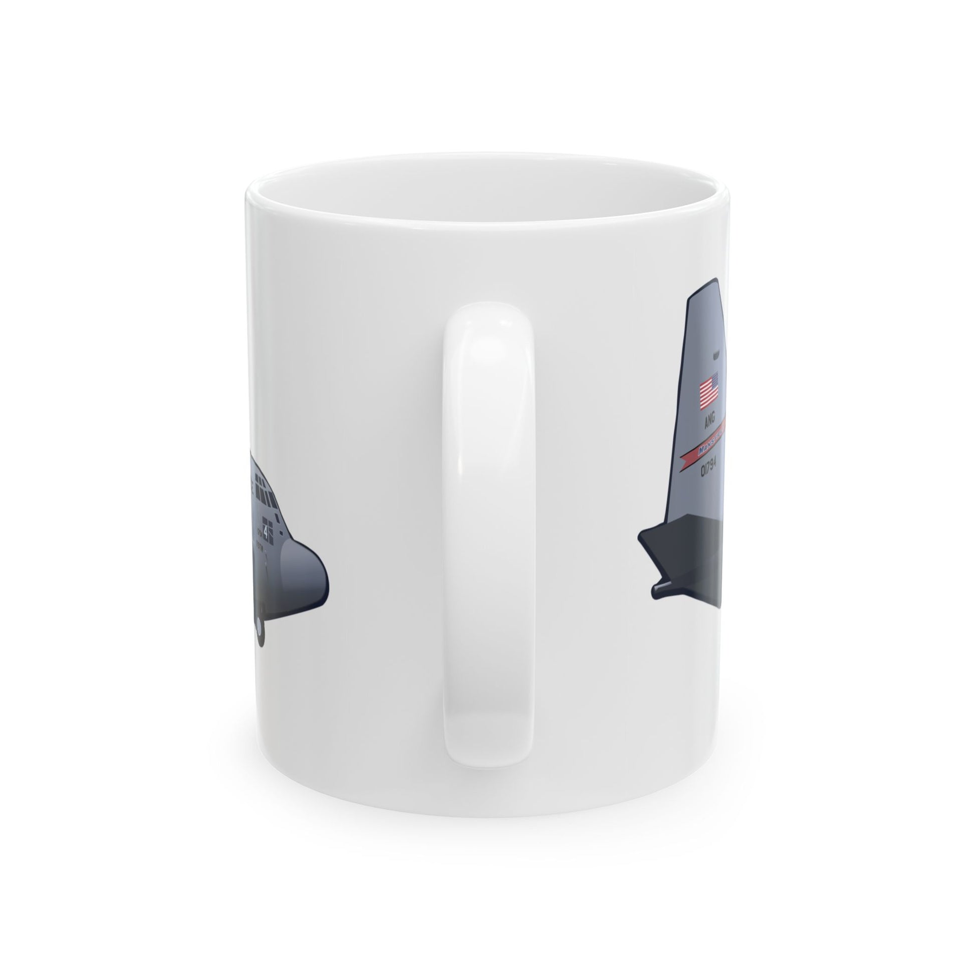 KC-46 NH Guard-themed ceramic mug, available in 11oz and 15oz sizes, a stylish addition to any aviation lover's collection.