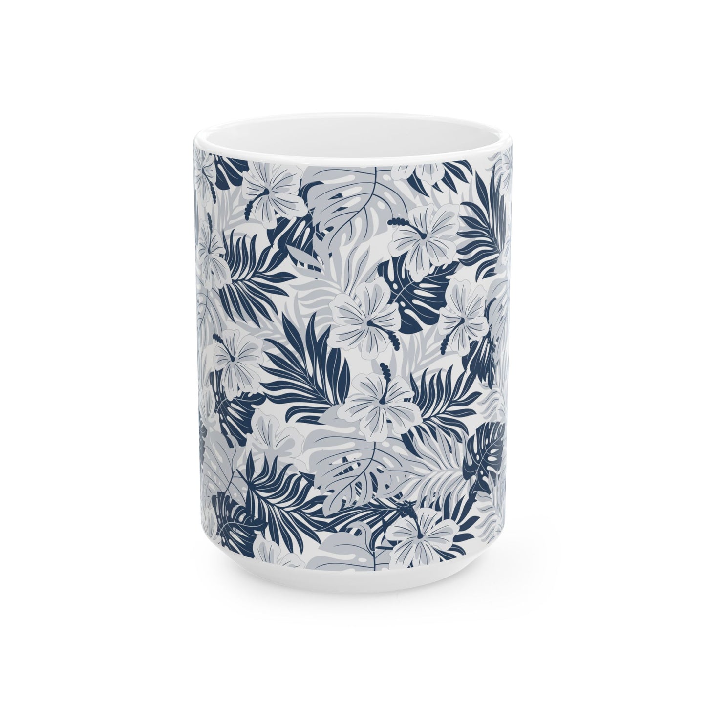 Durable ceramic coffee mug, microwave and dishwasher safe, in 11oz and 15oz sizes