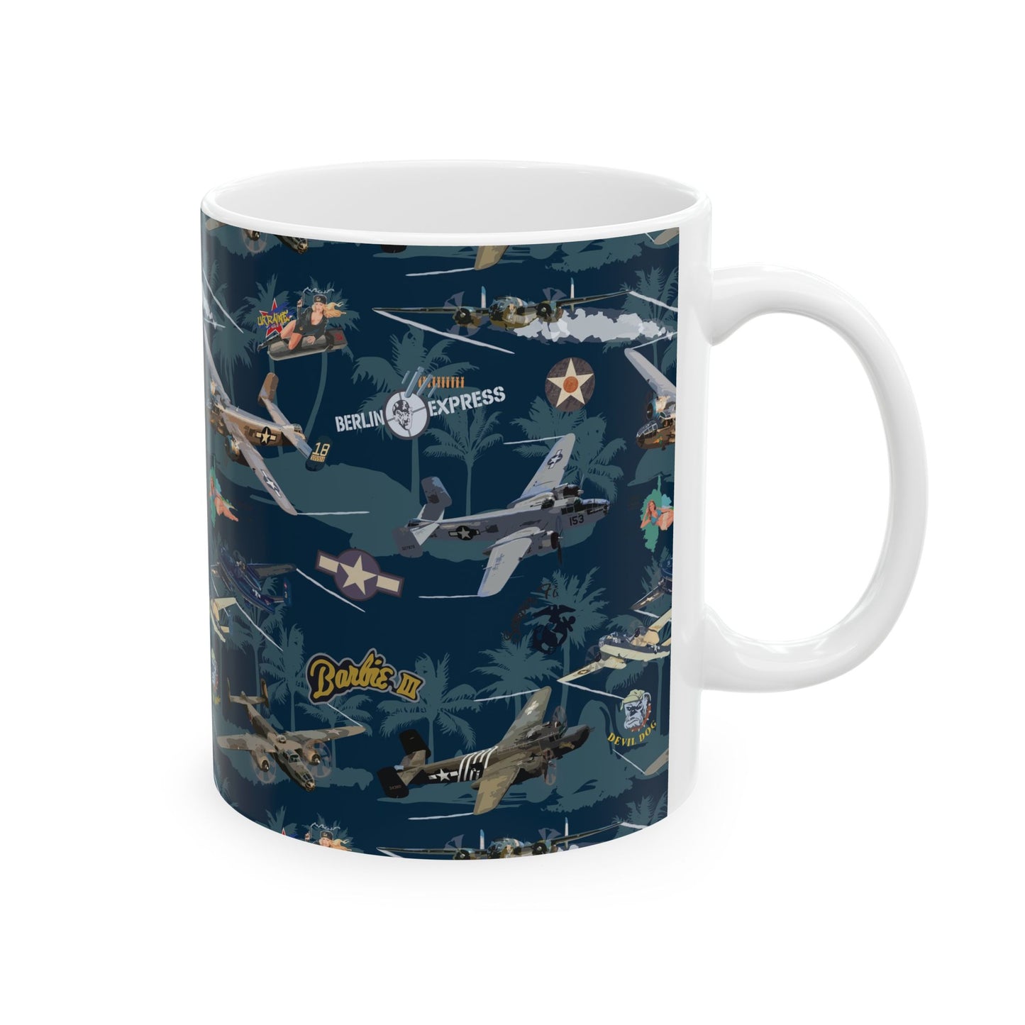 Everyday ceramic coffee mug in two sizes, customizable for gifts or branding
