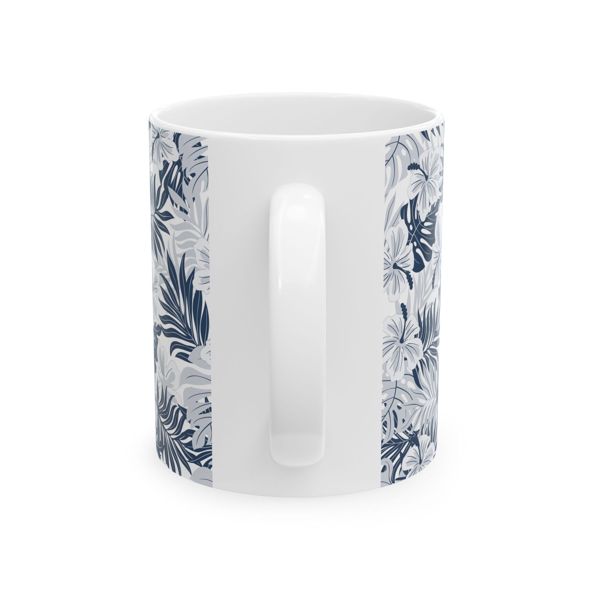Versatile ceramic mug, ideal for hot beverages, available in 11oz and 15oz sizes.