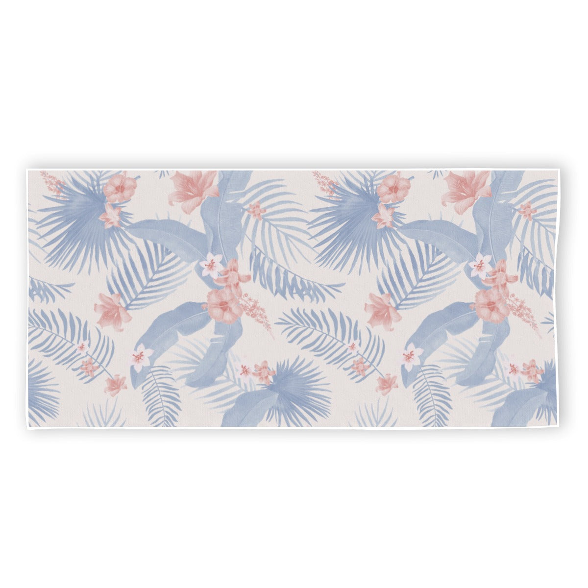 Tropical Bliss Beach Towel – Coral hibiscus design on a plush towel, offering both style and comfort for your beach and poolside experiences.
