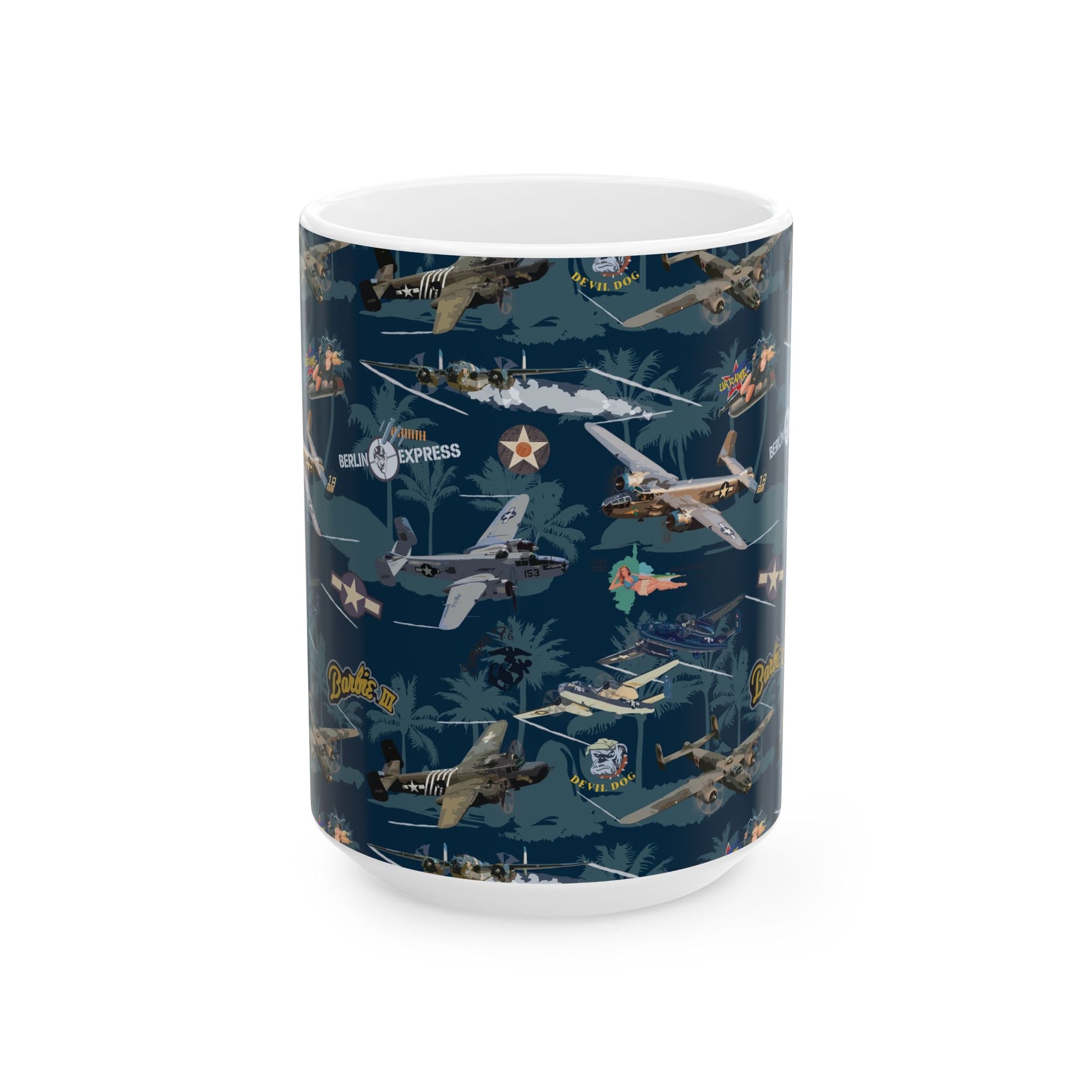 Durable ceramic mug with vivid print, microwave and dishwasher-safe, ideal for daily use