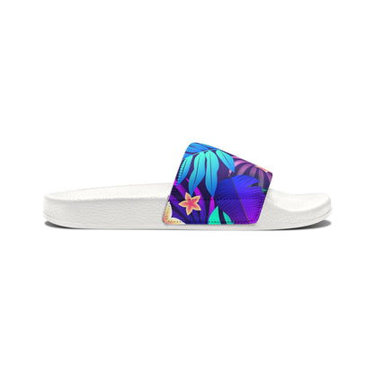 "Purple Paradise Blooms" Women's Beach Sandals