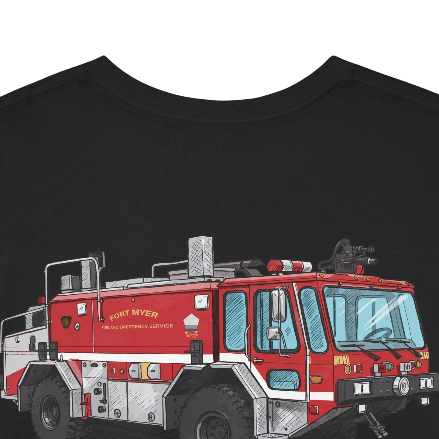 E-One Titan Foam 161 9-11 Pentagon Truck Fundraiser Tee by Island Vibes For Life