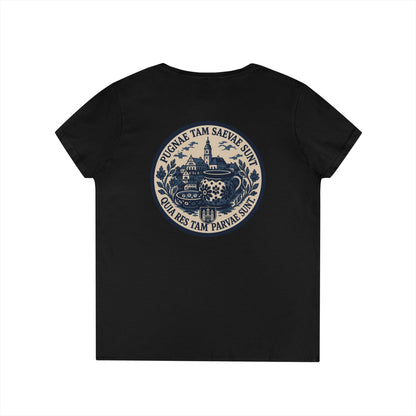 FOS Bolesławiec “Pugnae Tam Saevae Sunt” Ladies' V-Neck T-Shirt
