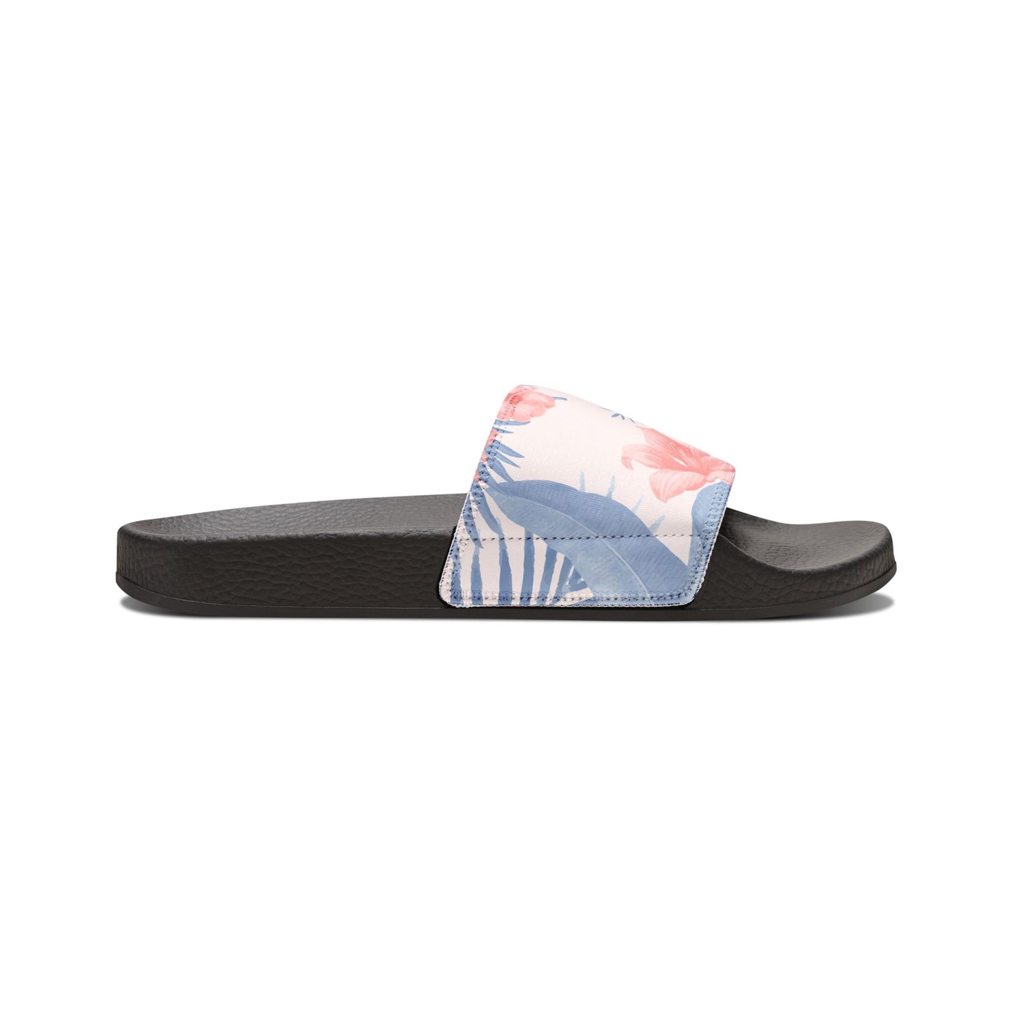 "Tropical Bliss: Coral Hibiscus Dreams" Men's Beach Sandals