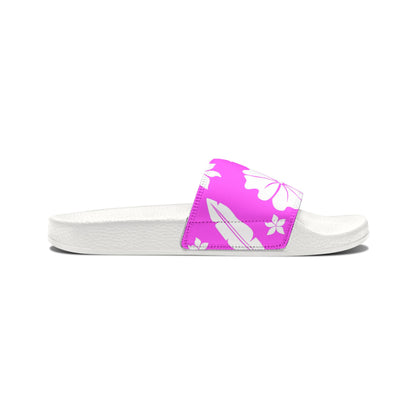 "White Hibiscus Escape" Men's Beach Sandals