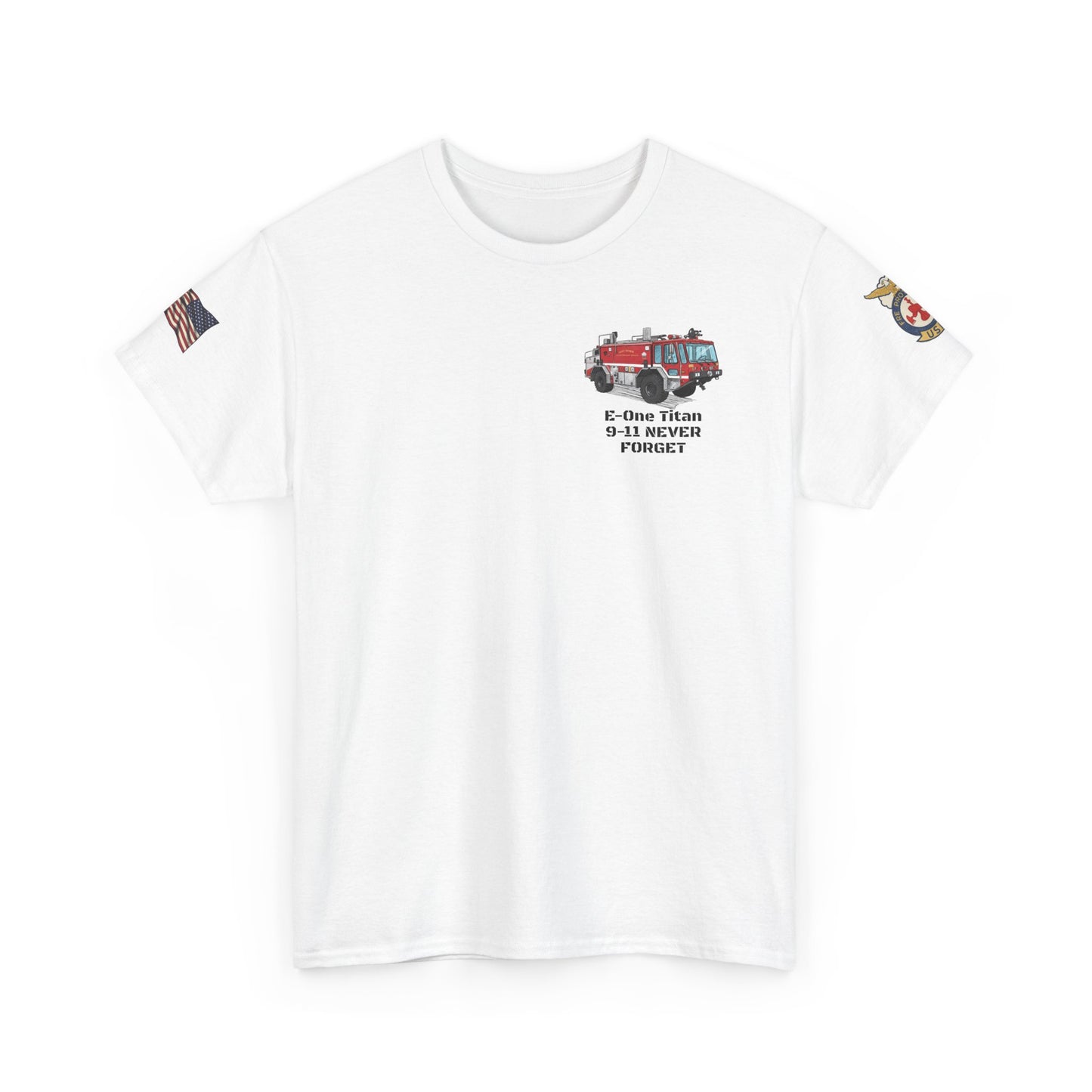 E-One Titan Foam 161 9-11 Pentagon Truck Fundraiser Tee by Island Vibes For Life