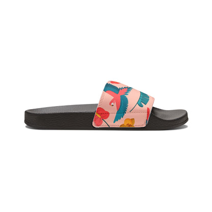 "Colorful Plumage: Pink Paradise" Women's Beach Sandals