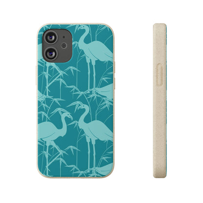 "Egrets in Teal" Eco Biodegradable Cases - iPhone and Galaxy