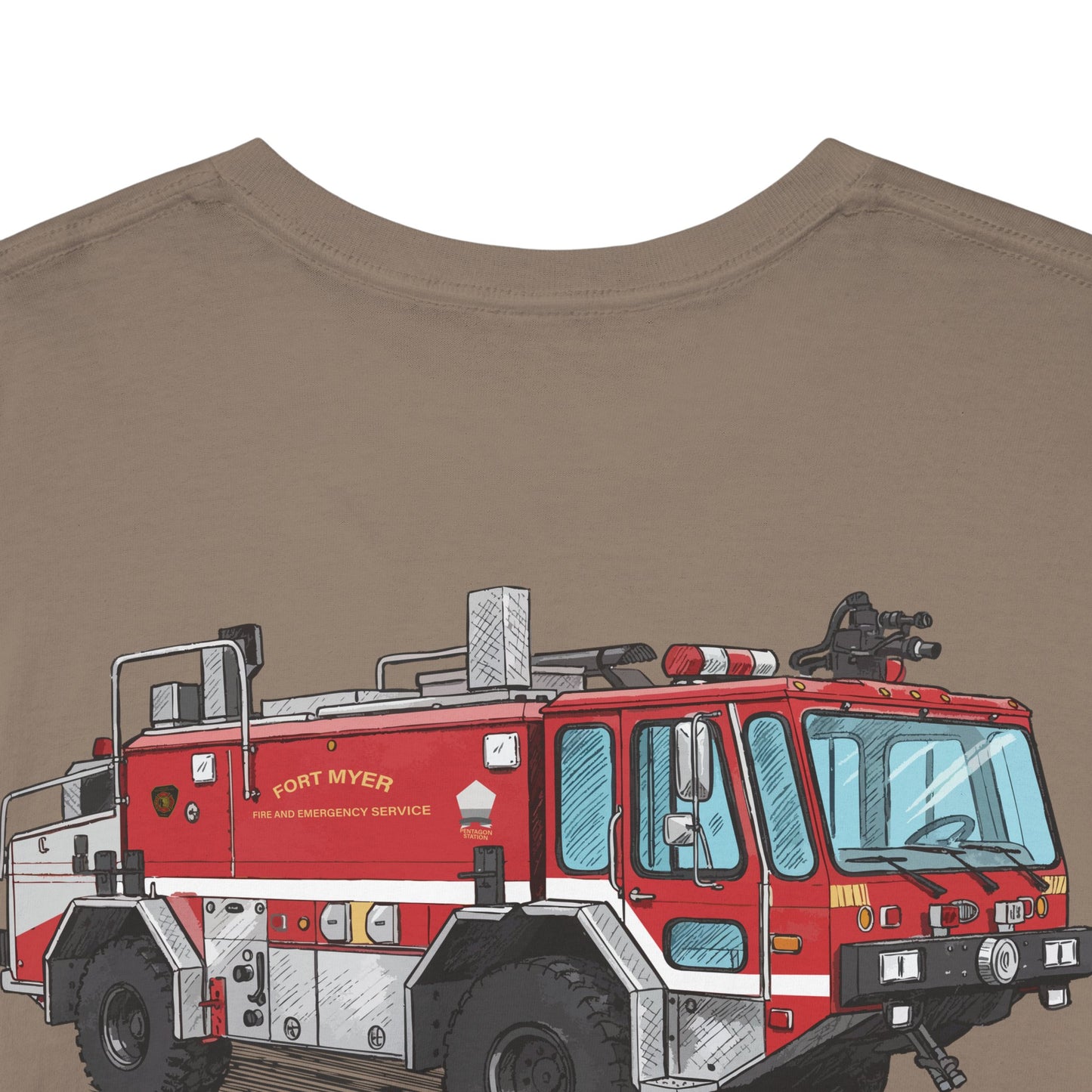 E-One Titan Foam 161 9-11 Pentagon Truck Fundraiser Tee by Island Vibes For Life