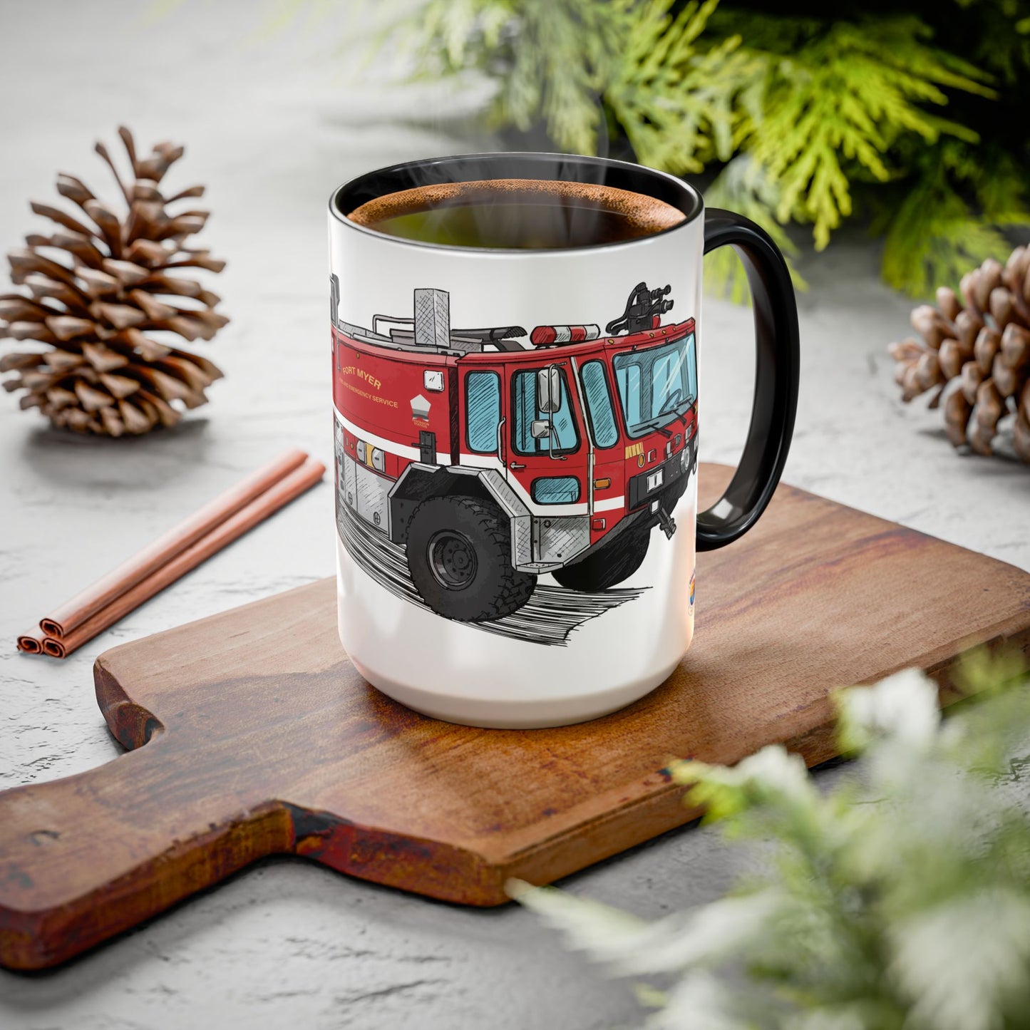 E-One Titan Foam 161 CFR Truck Fundraiser Coffee Mug by Island Vibes For Life
