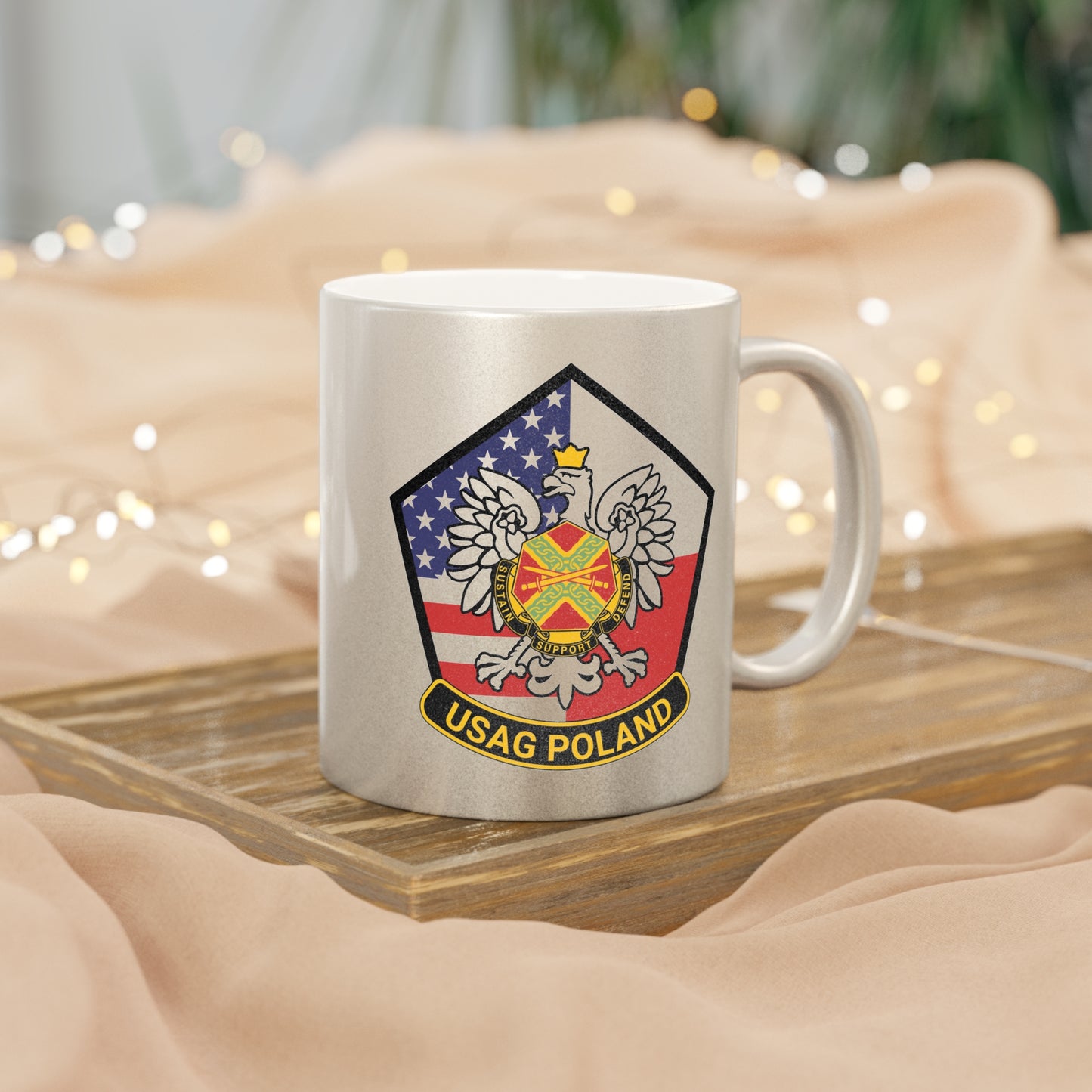FOS Bolesławiec “Pugnae Tam Saevae Sunt” Metallic Coffee Mug