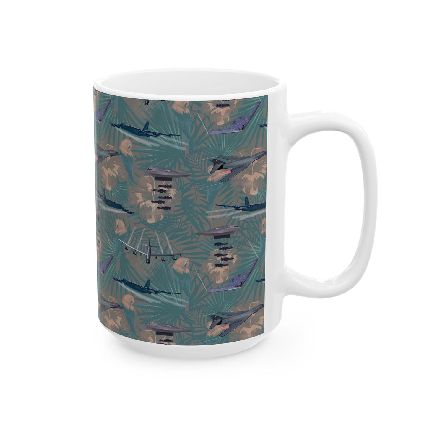 Bomber Green Ceramic Mug, (11oz, 15oz)