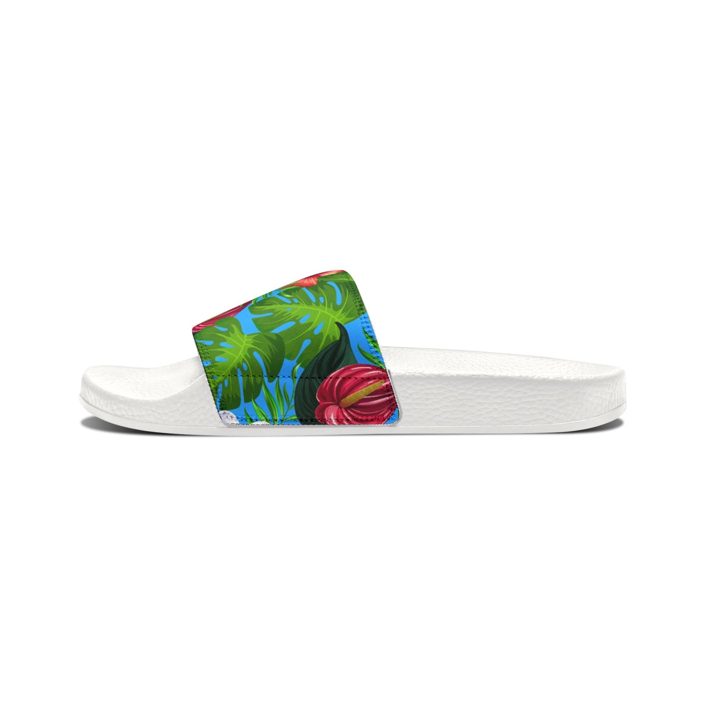 "Jungle Odyssey Hues: Rainforest Expedition" Men's Beach Sandals