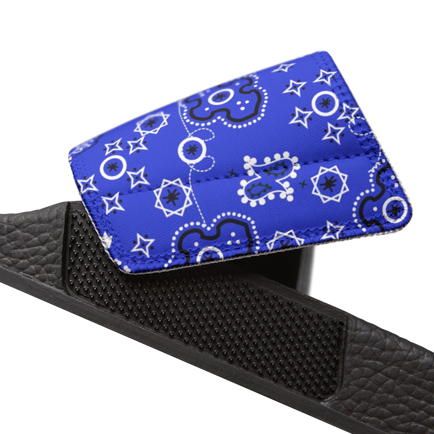 "Blue Paisley Bliss" Men's Beach Sandals