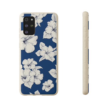 "Classic White Hibiscus"  Eco Biodegradable Phone Cases - iPhone and Galaxy