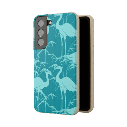 "Egrets in Teal" Eco Biodegradable Cases - iPhone and Galaxy