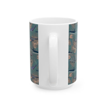 Bomber Green Ceramic Mug, (11oz, 15oz)