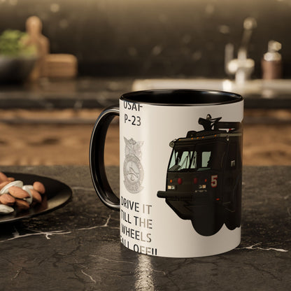 A/S 32 P-23 “Drive It Till the Wheels Fall Off” Crash Fire Rescue Coffee Mug by Island Vibes For Life