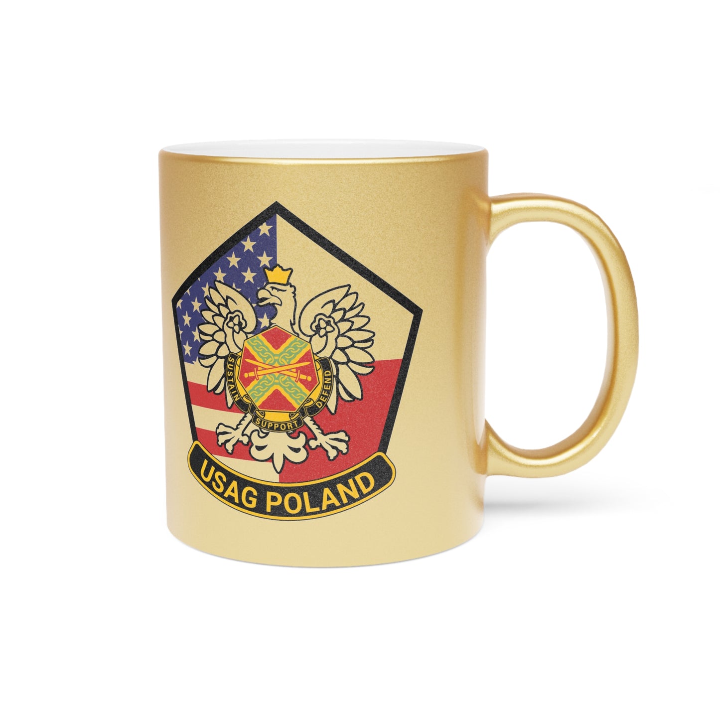 FOS Bolesławiec “Pugnae Tam Saevae Sunt” Metallic Coffee Mug