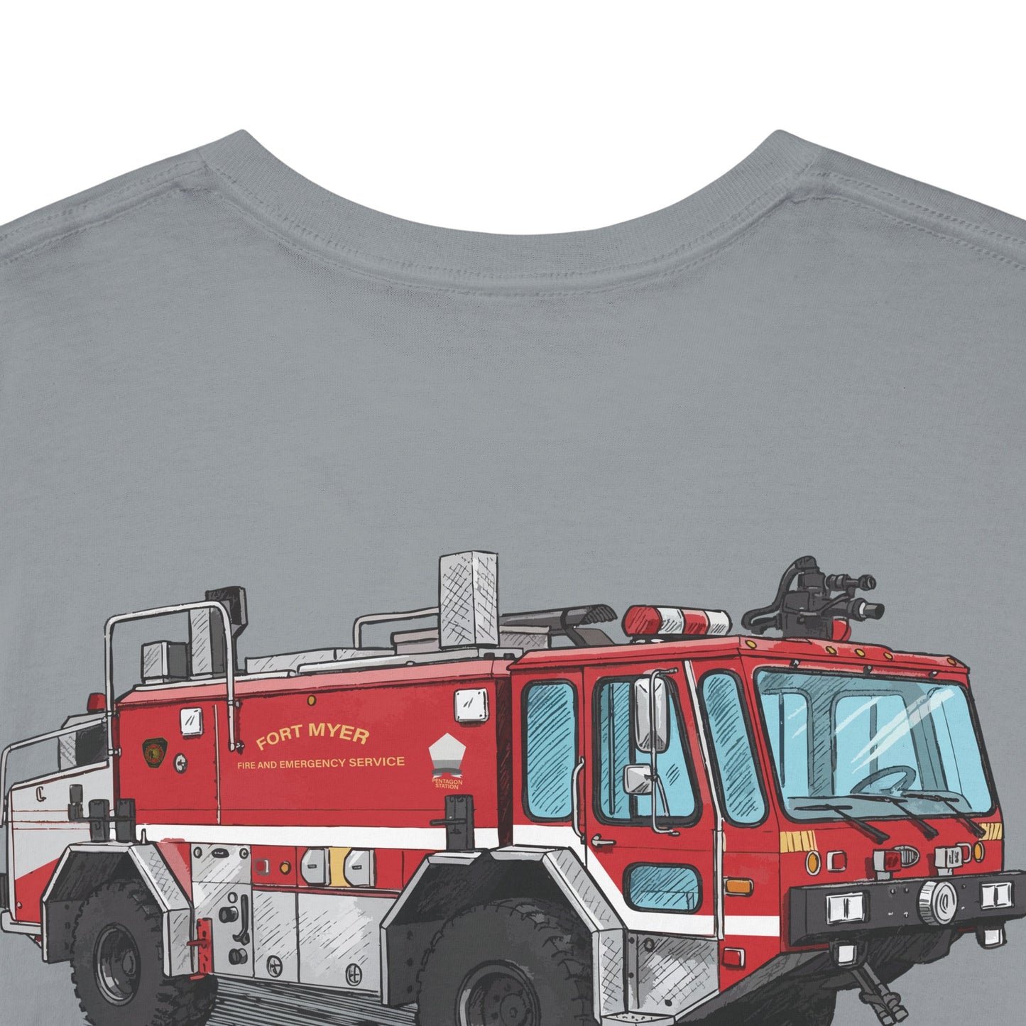 E-One Titan Foam 161 9-11 Pentagon Truck Fundraiser Tee by Island Vibes For Life