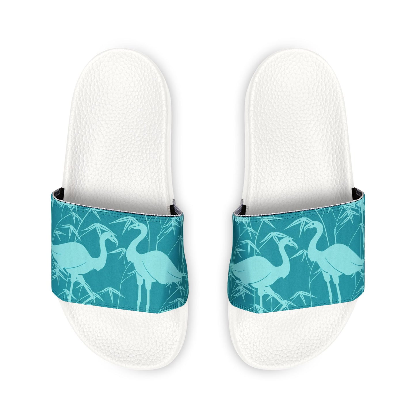 "Egrets In Teal" Women's Beach Sandals