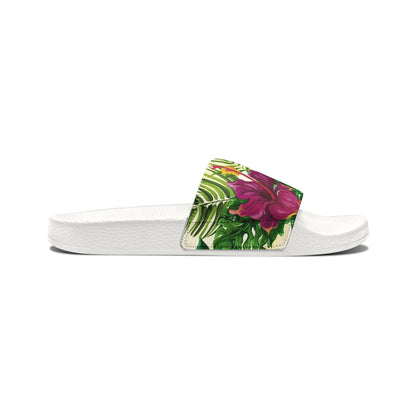 "Sunny Hibiscus Blooms" Women's Beach Sandals