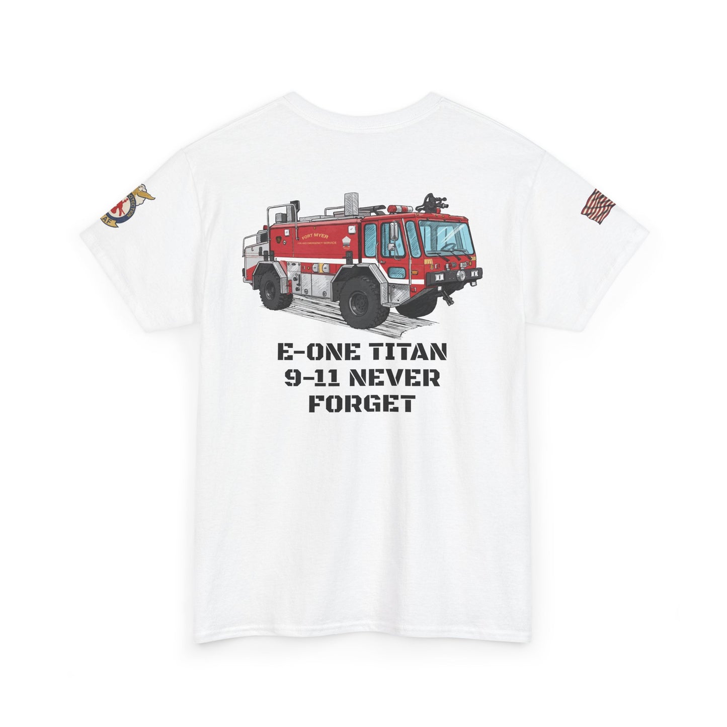 E-One Titan Foam 161 9-11 Pentagon Truck Fundraiser Tee by Island Vibes For Life