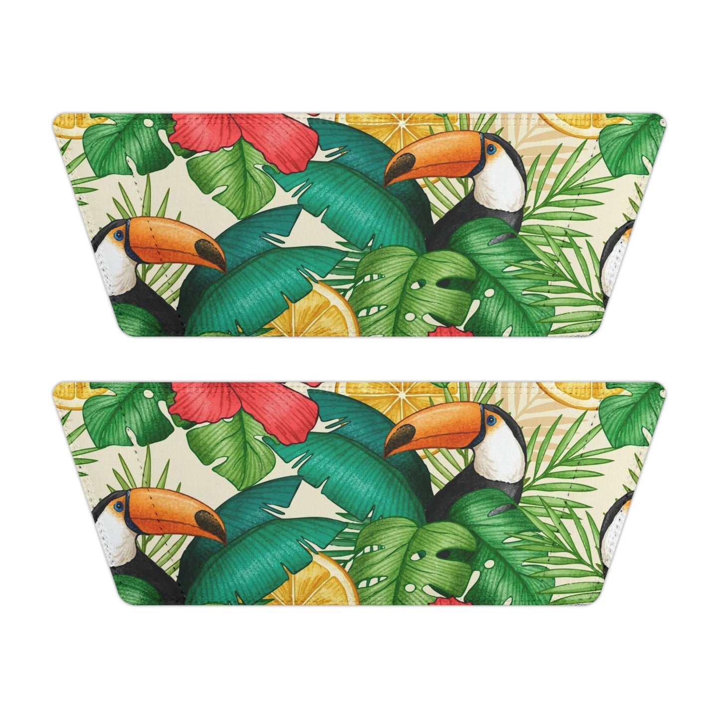 "Toucans Hiding in Hibiscus" Women's Beach Sandals