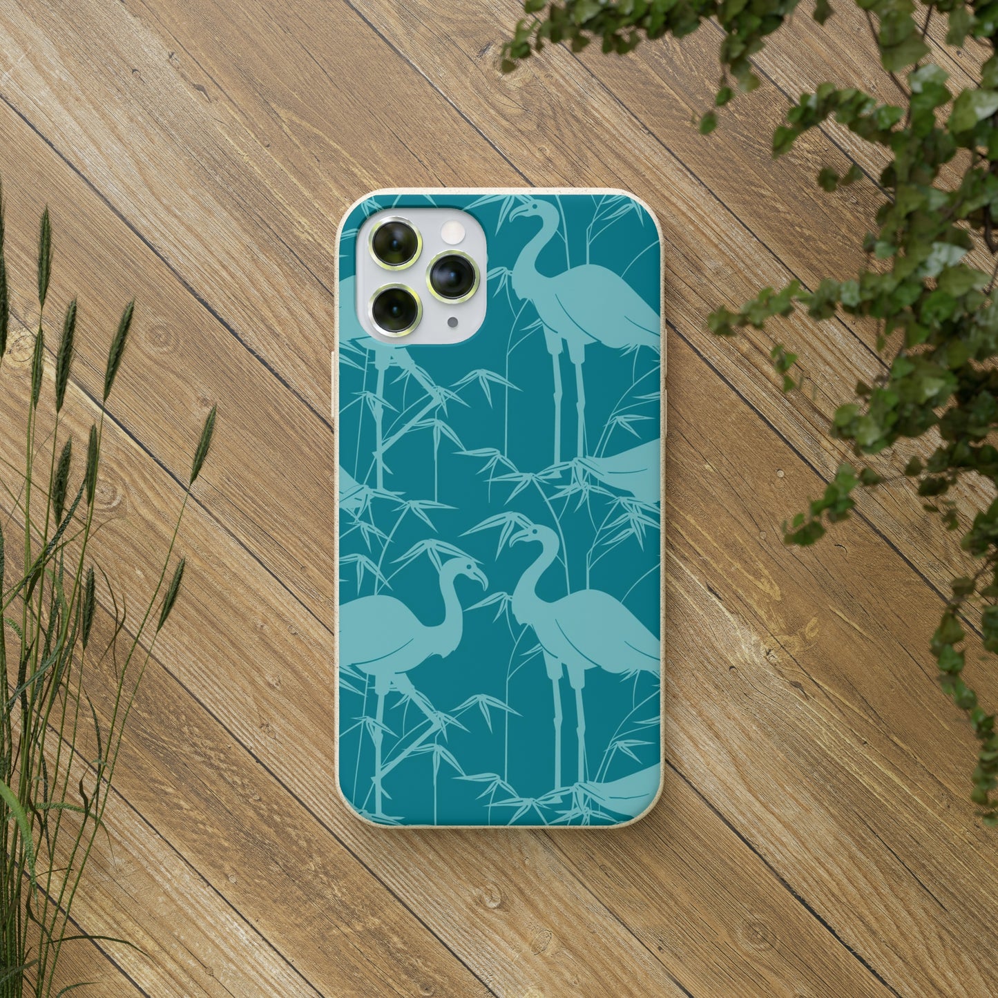 "Egrets in Teal" Eco Biodegradable Cases - iPhone and Galaxy